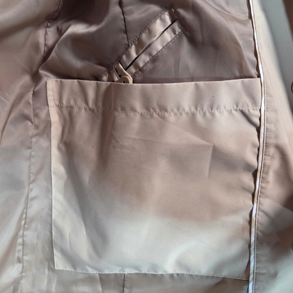 Lands End Womens Tan Trench Coat Classic Neutral Capsule Timeless Utility Size S - Picture 10 of 12